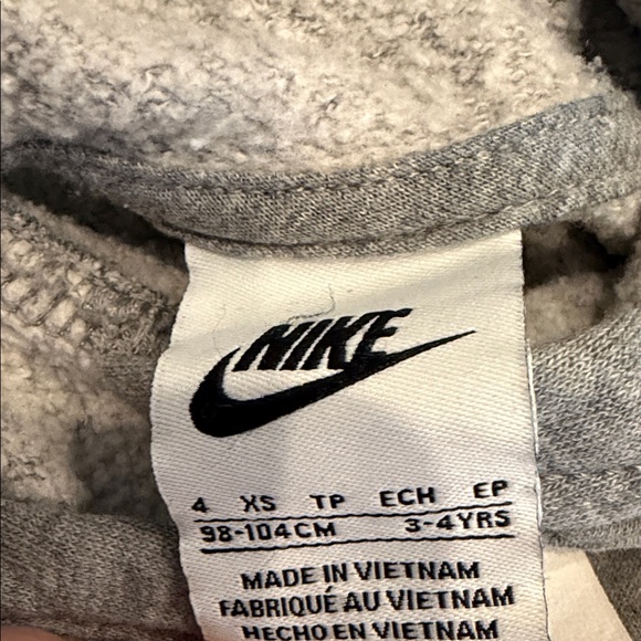 Nike sweat outfit hoodie and pants size 4 grey snd white - Picture 2 of 2